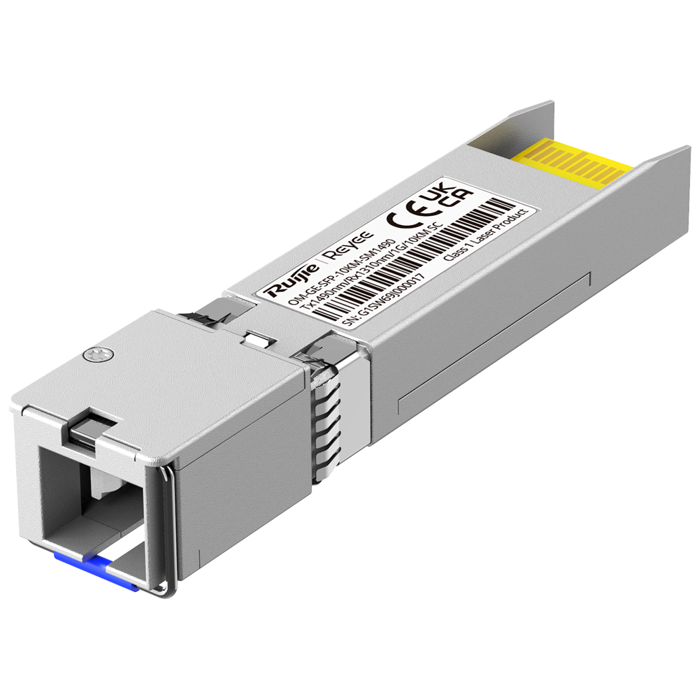 (RG-OM-GE-SFP-10KM-SM1490) Module émetteur-récepteur e-Lighten Reyee - SFP Splitting PON  - Connecteur SC - Tx 1480 nm a 1500 nm / Rx 1290 nm a 1330 nm - Distance maximale 10 km - Vitesse 1Gb/s