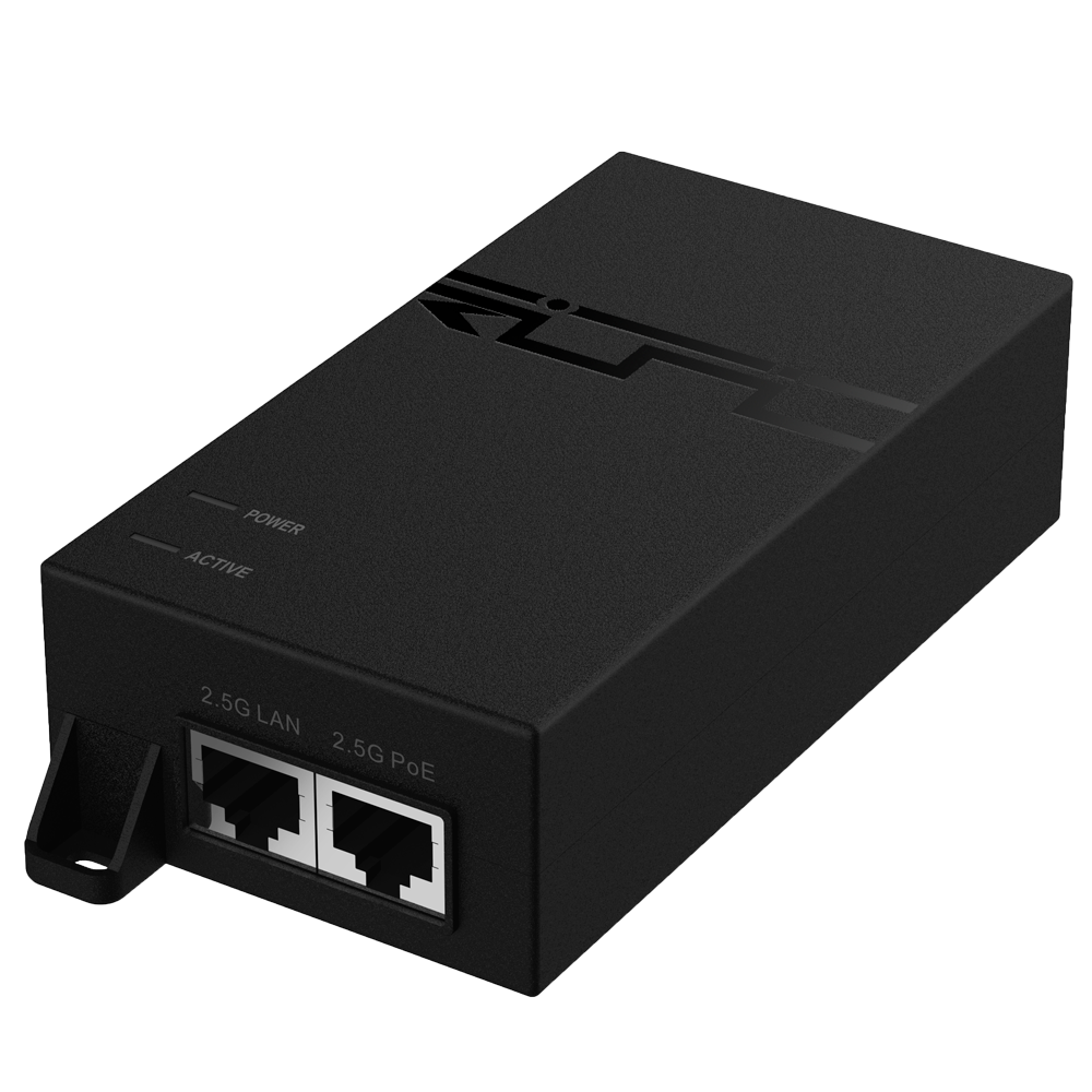 (RG-POE-50-60W-MG) Ruijie - Injecteur Hi-PoE IEEE802.3bt - Ports RJ45 MultiGigabit 10/100/1000/2500 Mbps - Puissance 60 W - Distance maximale 100 m - Design compact