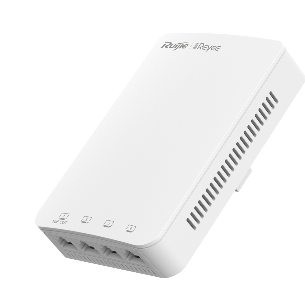 [RG-RAP1200(P)] (RG-RAP1200(P)) Reyee - AP mural Wi-Fi omnidirectionnel 5 - Fréquence 2.4 et 5 GHz  - Vitesse de transmission jusqu'à 1267 Mbps - Switch Gigabit 4 ports intégrés - Installation de boîtiers de mécanismes