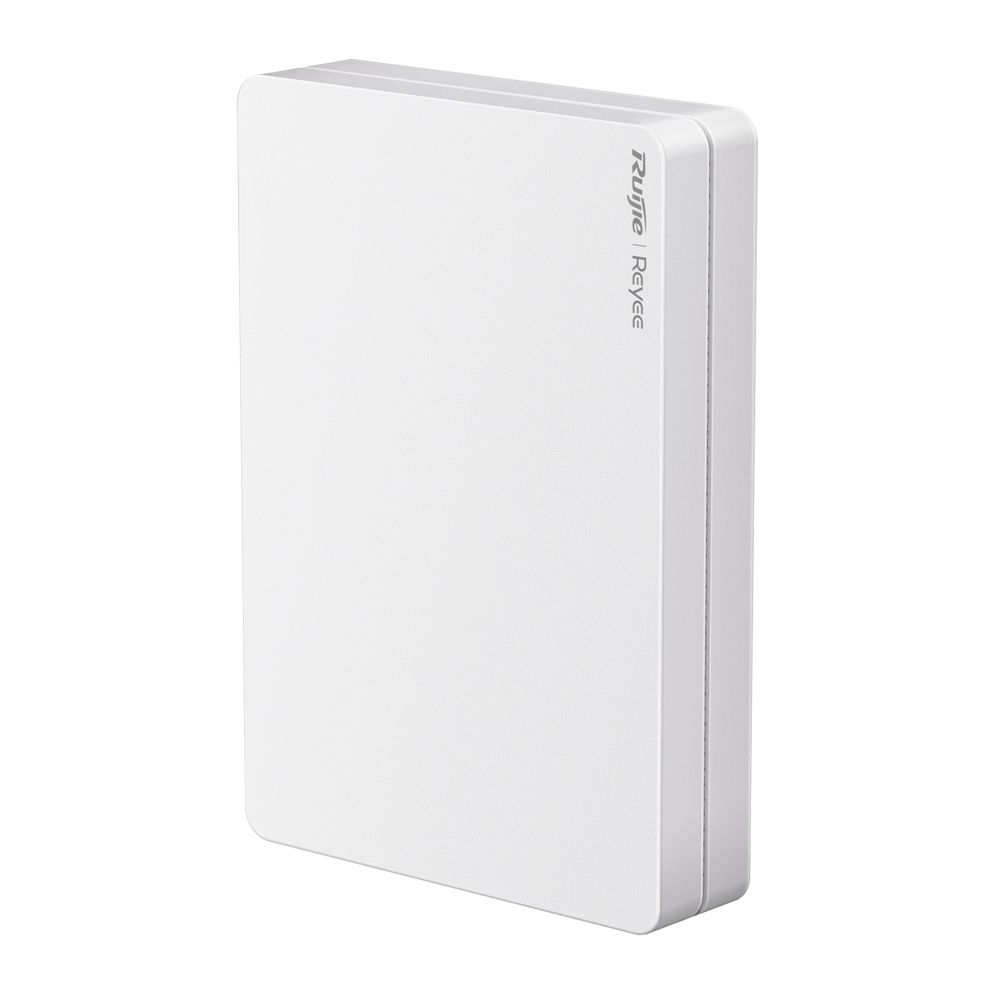 (RG-RAP1260) Reyee - Point d'accès mural Wi-Fi omnidirectionnel 6 - Fréquence 2.4 et 5 GHz / 160MHz Largeur de canal - Débit Wi-Fi jusqu'à 3000 Mbps - Antennes MU-MIMO 2x2 dans 2.4GHz, 2x2 dans 5GHz - Mécanisme d'installation des boîtes / 4 Ports RJ45