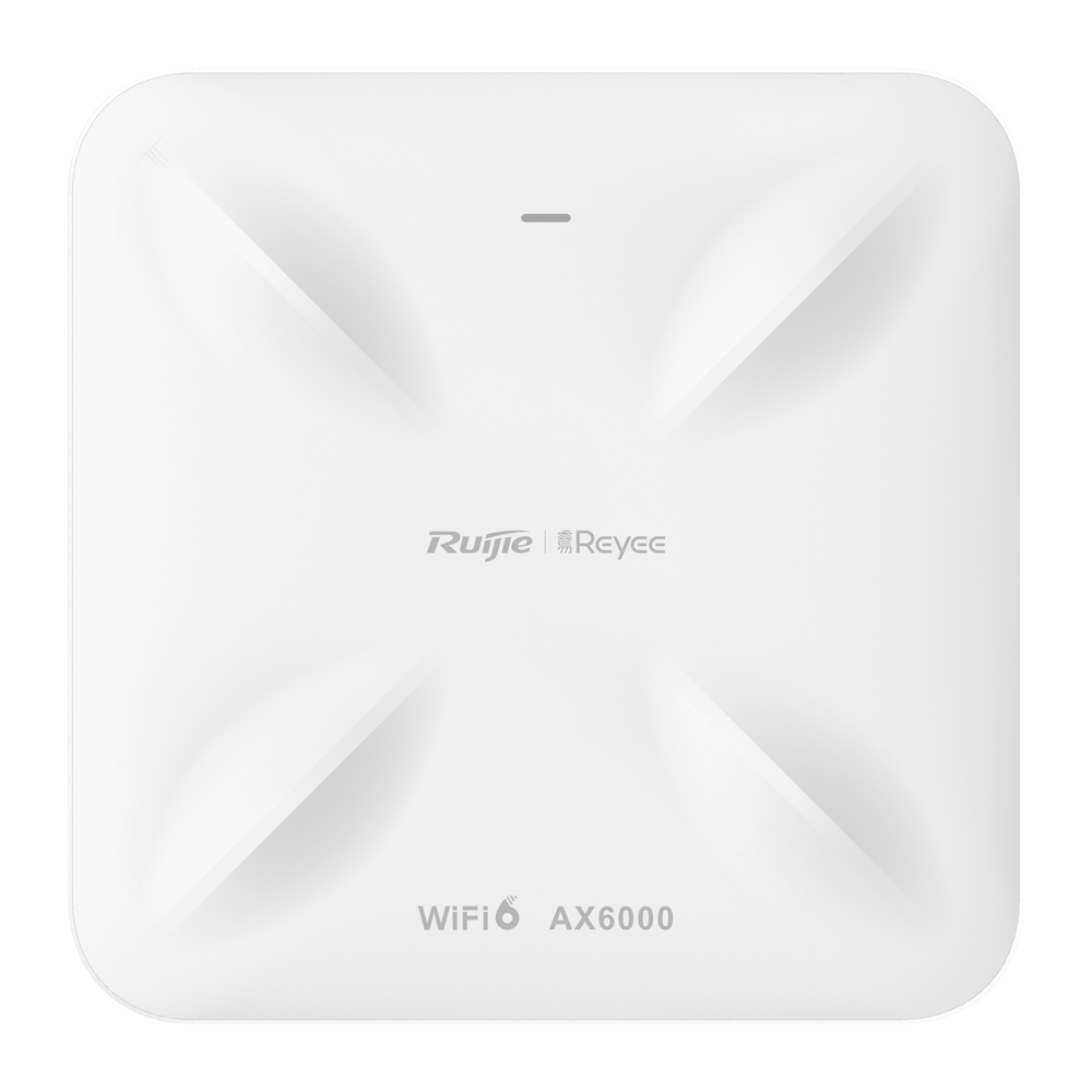 [RG-RAP2260(H)] (RG-RAP2260(H)) Reyee - Point d'accès Wi-Fi omnidirectionnel 6 Haute densité - Fréquence 2.4 et 5 GHz  - Supporte 802.11a/b/g/n/ac/ax - Vitesse de transmission jusqu'à 6000 Mbps - Antennes MU-MIMO 4x4 dans 2.4GHz, 4x4 dans 5GHz