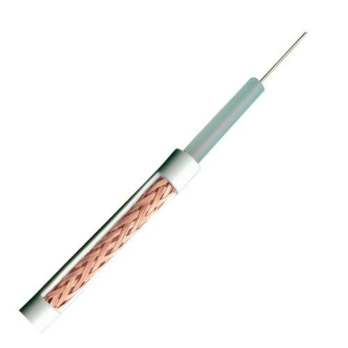 (RG59-300B) Câble coaxial RG59 - Vidéo - Bobine de 300 mètres - Couverte couleur blanche - Diamètre extérieur 6.0 mm - Faibles pertes