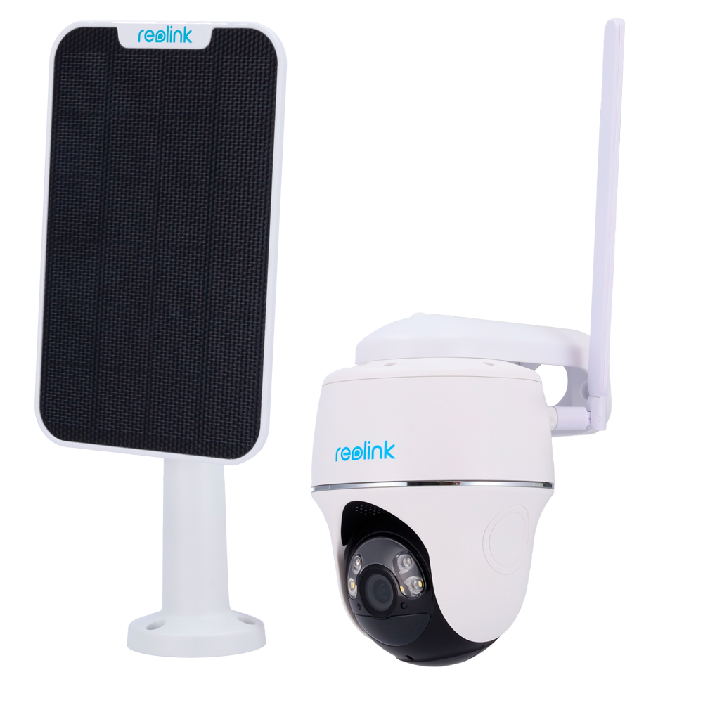 (RL-GO-SERIES-G430-SOLARKIT) Caméra Wi-Fi à batterie Go Série G430 Reolink - 5MP (2880*1616) - IR 10 m - Détection PIR personnes / Animaux domestiques / Véhicules - Audio bidirectionnel / Emplacement carte microSD - Adapté pour extérieur