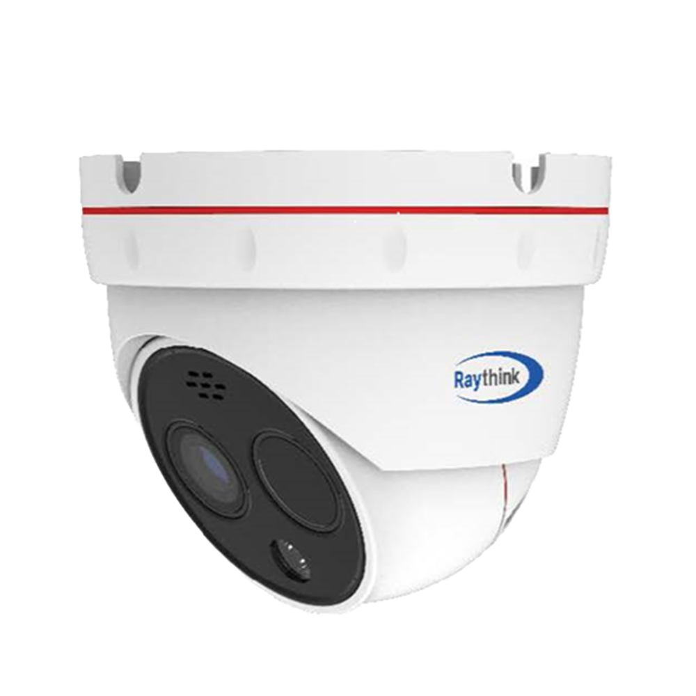 (RP-FC125T-3D2) Caméra thermique IP Raythink FC1 série - Capteur thermique VOx FPA 256x192  Objectif 12μm - Capteur visible 1/2.8" CMOS 5Mpx Objectif 4mm - Sensibilité thermique ≤40mK - Plage de mesure de la température -20ºC~550º/±2ºC ou ±2% - Détection préventive des incendies et des intrusions