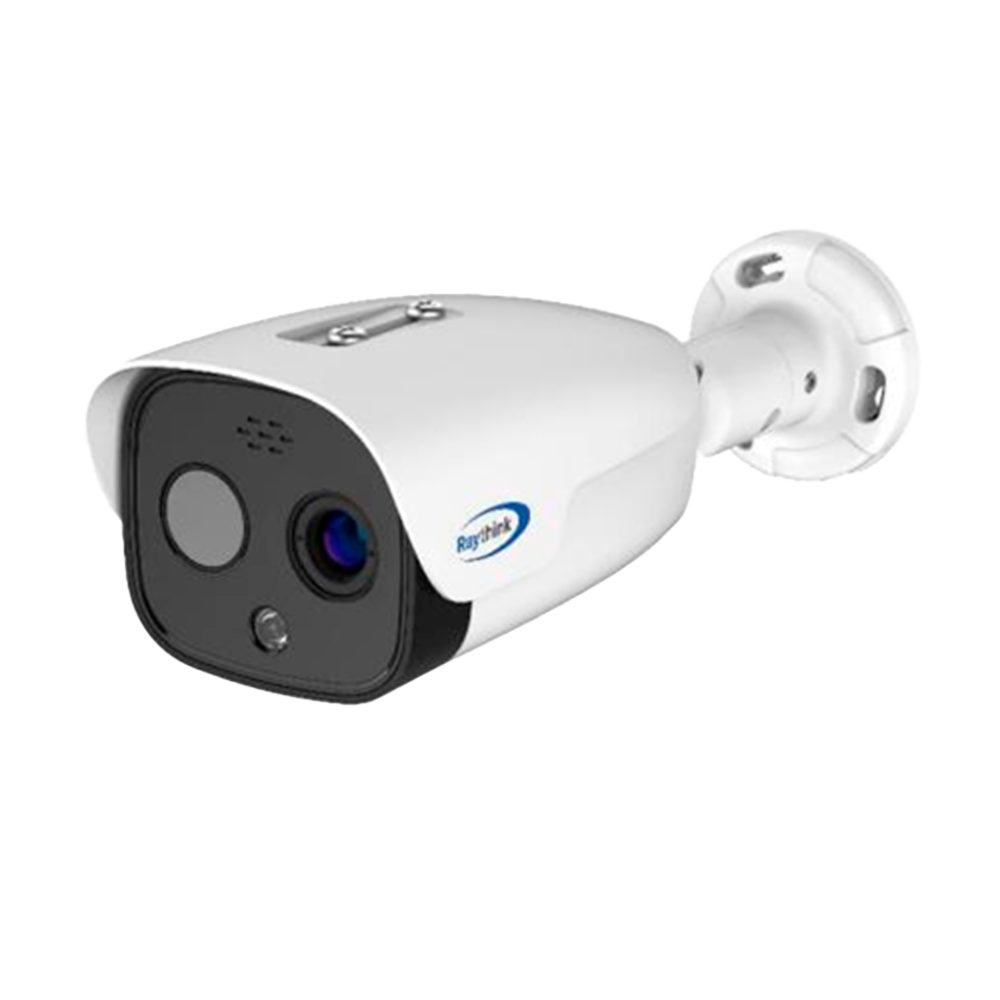 (RP-FC465T-013) Caméra thermique IP Raythink FC4 série - Capteur thermique VOx FPA 640x512 12μm Objectif 13mm - Capteur visible 1/2.8" CMOS 5Mpx Objectif 6mm - Sensibilité thermique ≤40mK - Plage de mesure de la température -20~550ºC/±2ºC ou ±2% - Détection préventive des incendies et des intrusions