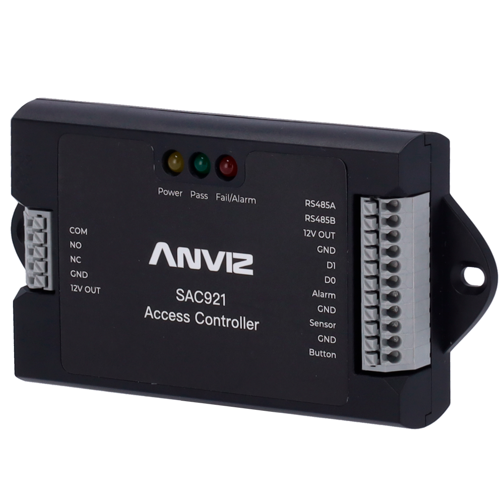 (SAC921) Contrôleur d'accès - Carte ou code PIN - 1 porte | communication TCP/IP et Wi-Fi - 1 lecteur pour Wiegand | 2 lecteurs pour OSDP - Sans boîtier | PoE - Logiciel CrossChex Standard