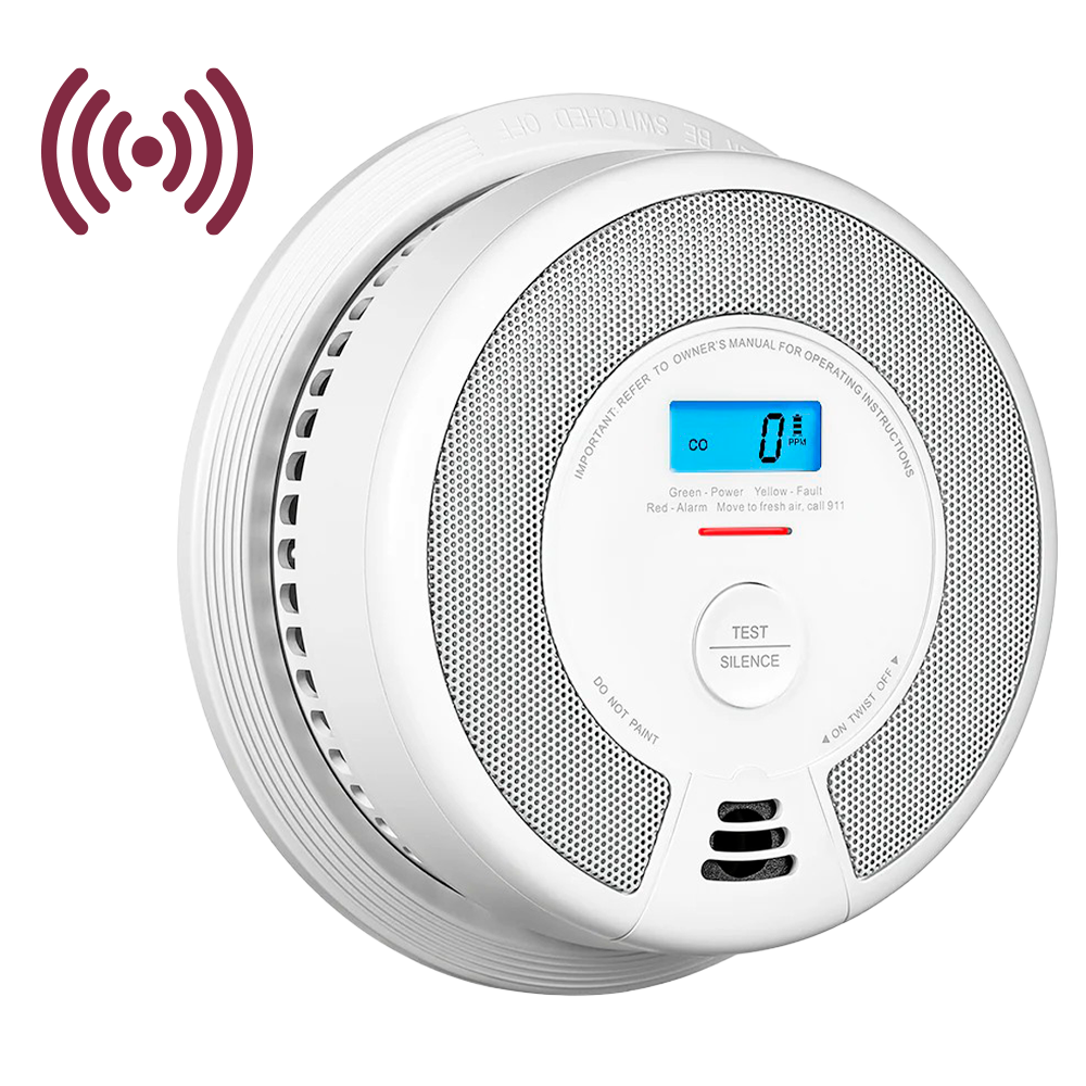 (SC07-W) Détecteur de fumée et de CO autonome X-Sense - Permet de connecter 24 détecteurs par RF 868MHz - Durée de vie de la batterie 10 ans (non remplaçable) - Voyant lumineux et alarme sonore 85 dB à 3m - Bouton de test et écran LCD - Certifié EN 50291 et EN 14604