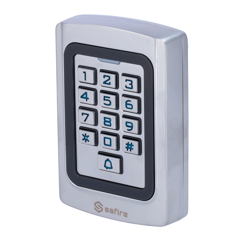 (SF-AC109-WIFI) Contrôle d´accès autonome - Accès par carte EM, PIN et App - Sortie relais, bouton-poussoir et sonerie - Wiegand 26 et WiFi | Contôle de temps - App Tuya Smart pour la gestion et les ouvertures à distance - Apte pour extérieur IP68