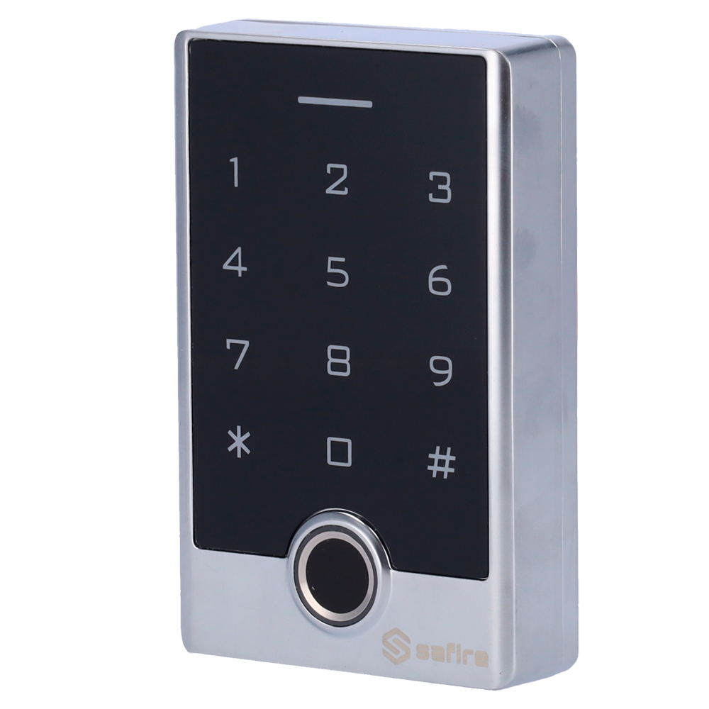 (SF-AC122-F-WIFI) Contrôle d´accès autonome - Accès via empreinte digitale, carte EM, PIN et APP - Sortie relais et bouton poussoir - Wiegand 26 et WiFi | Contôle de temps - App Tuya Smart pour la gestion et les ouvertures à distance - Apte pour extérieur IP68
