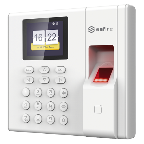 (SF-AC3002KMFD-IP) Pointeuses - Empreinte digitale, carte MF et PIN - 1.000 utilisateurs | 100.000 registres - TCP/IP, USB et modes de présence - 2.4" TFT - Safire Control Center