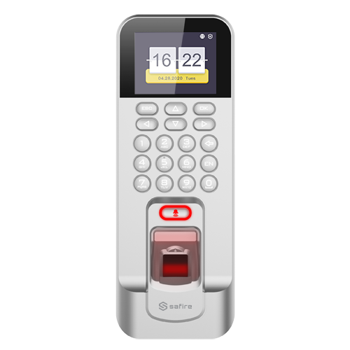 (SF-AC3011KEMDS-IP) Contrôle d´accès et de présence - Empreinte digitale, carte EM et PIN - 3.000 utilisateurs | 100.000 registres - TCP/IP, Wi-Fi, USB, Wiegand et Modes de présence - 2.4" TFT | Contrôleur intégré - Safire Control Center