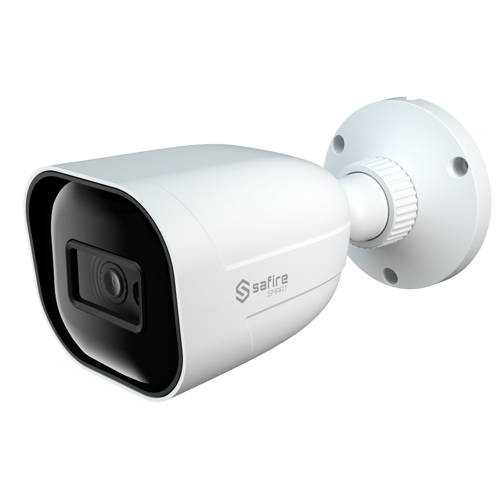 (SF-B080SA-2E1) Safire Smart - Caméra Turret 4 dans 1 Gamme E1 -  2 Mpx (1920x1080) , 1/2.8" CMOS Starlight - Objectif 2.8 mm | Portée IR 30 m - WDR, HLC, BLC, AGC | Audio sur coaxial HDTVI - Étanche IP67