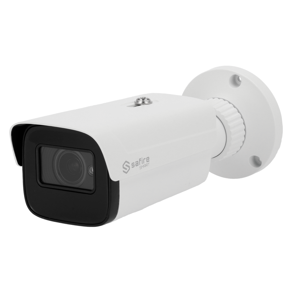 (SF-B580Z-3KE1) Safire Smart - Caméra bullet 4 dans la 1 gamme E1 - 3K (2944x1656, 5Mpx 16:9), 1/2.5" CMOS - Objectif motorisé 2.8 - 12 mm | Portée IR 50 m - DWDR, HLC, BLC, AGC - Étanche IP67