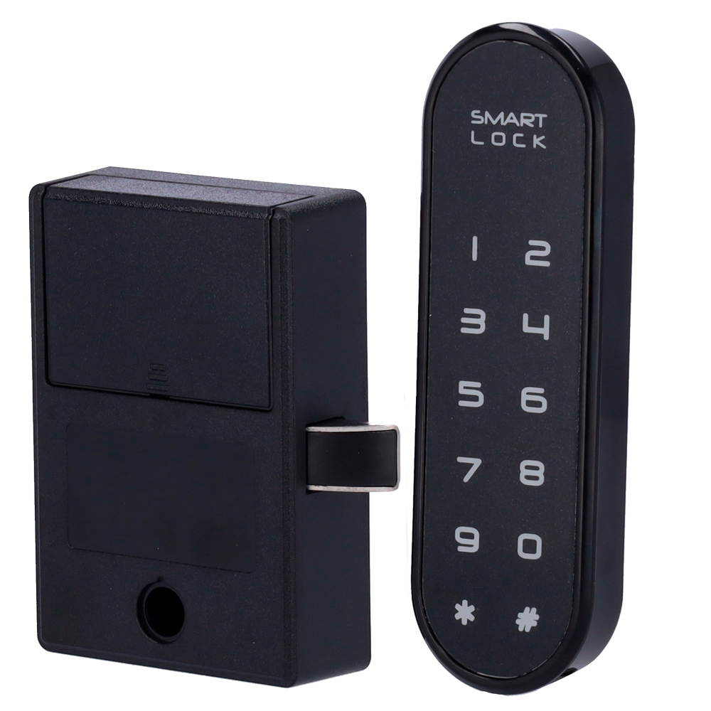 (SF-CABINETLOCK-K-PUBLIC) Serrure intelligente pour casiers - Identification via mot de passe - Alimentation 3 x AAA - Mode public: ouvertures d'utilisateurs aléatoires - Clé principale pour l'ouverture d'urgence - Gestion autonome (sans logiciel)