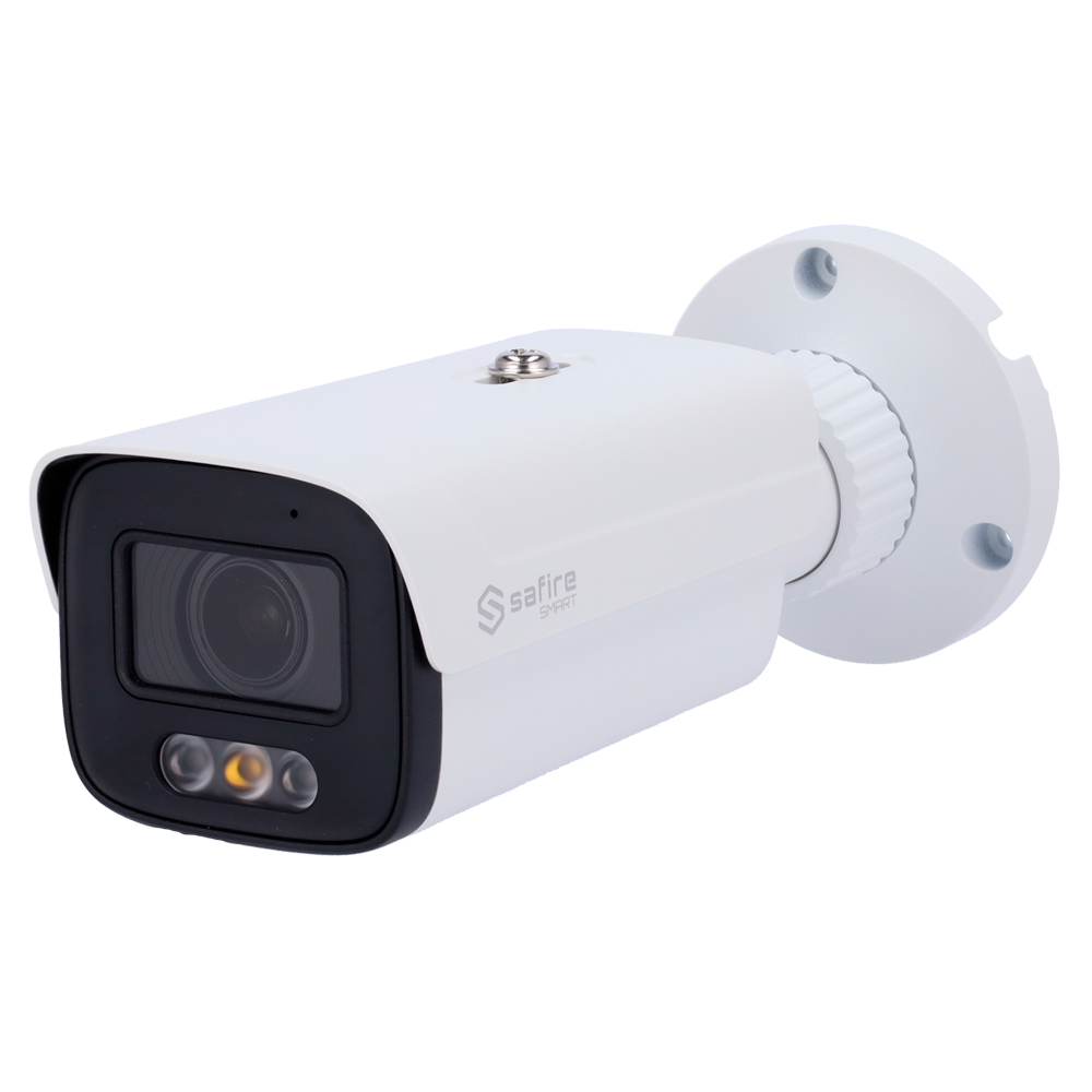(SF-IPB580ZA-4B1-DL) Safire Smart - Caméra Bullet IP gamme B1 Intelligence artificielle - Résolution 4 Mégapixel (2560 × 1440) - Objectif motorisé 2.8-12 mm | Audio IN | DL 50m - IA: Détection des personnes - Étanchéité IP67 | PoE (IEEE802.3af) | P2P