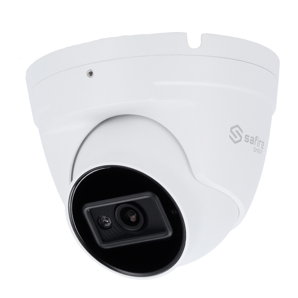 (SF-IPT020A-8I2) Safire Smart - Caméra Dôme IP gamme I2 AI Avancé - Résolution 8 Mégapixel (3840x2160) - Objectif 2.8 mm | Audio | IR 30m | MIC - IA avancée: Métadonnées vidéo et détection. Faciale - Étanchéité IP67 | PoE (IEEE802.3af)