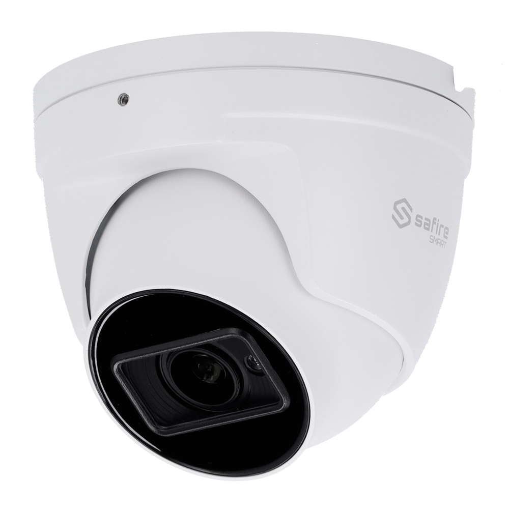 (SF-IPT520ZA-8I2) Safire Smart - Caméra Dôme IP gamme I2 AI Avancé - Résolution 8 Mégapixel (3840x2160) - Objectif motorisé 2.8-12 mm | Audio | IR 50m - IA avancée: Métadonnées vidéo et détection faciale - Étanchéité IP67 | PoE (IEEE802.3af)