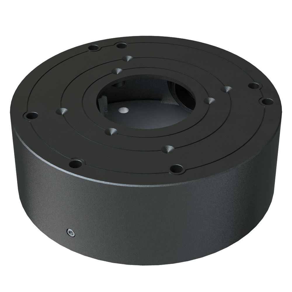 (SF-JBOX-0105-GREY) Boîte de jonction Safire Smart - Pour caméras dôme - Apte à un usage intérieur - Installation dans un plafond ou un mur - 38.8 (H) x 109.5 (Ø) mm - Passage de câble