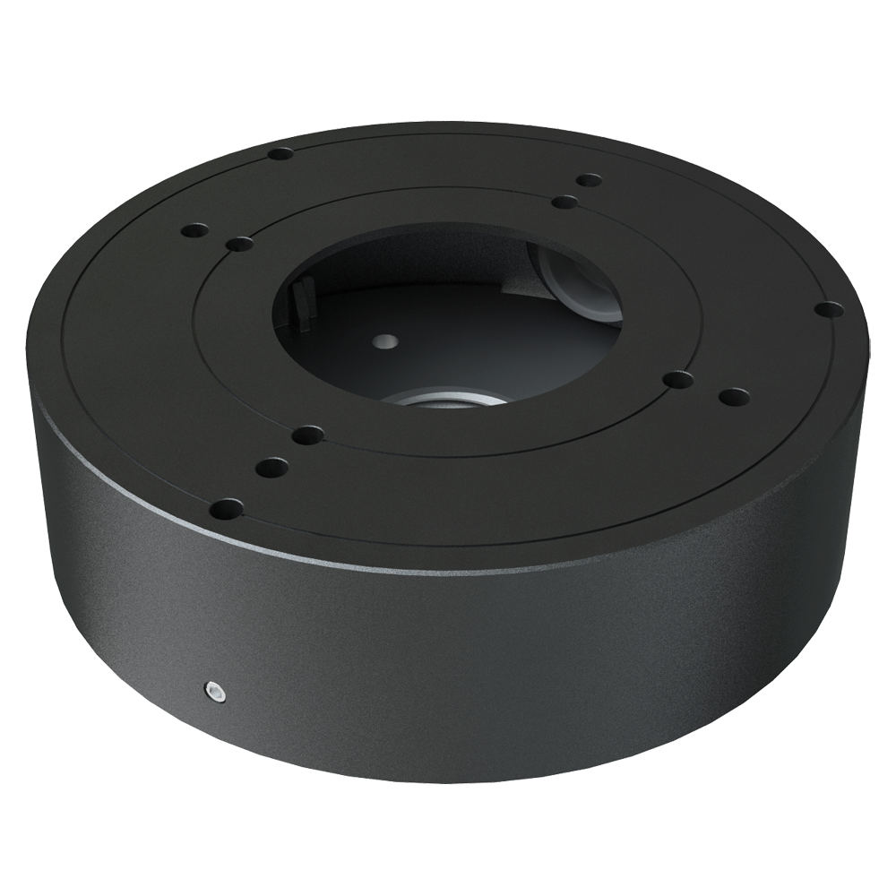 (SF-JBOX-0106-GREY) Boîte de jonction Safire Smart - Pour caméras dôme - Installation dans un plafond ou un mur - Diamètre de la base 132 mm - Passage de câble - 38.8 (H) x 132 (Ø) mm