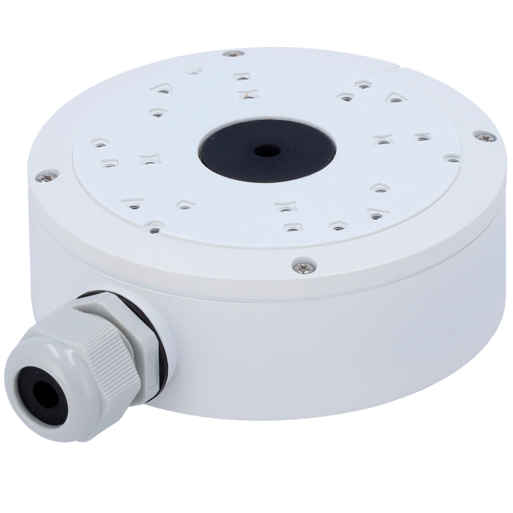 (SF-JBOX-0302) Boîte de jonction Safire Smart - Pour caméras dôme - Apte pour extérieur IP66 - Installation dans un plafond ou un mur - 50 (H) x 139.3 (Ø) x 171.6 (F) mm - Passage de câble