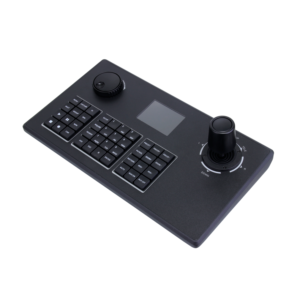 (SF-KB12-NT) Clavier Safire Smart IP - Double interface: directe ou réseau - Écran LCD TFT | Joystick 4 axe - Réseau par IP avec connecteur RJ45 - Compatible avec les caméras ONVIF - Captures d'images locale par USB