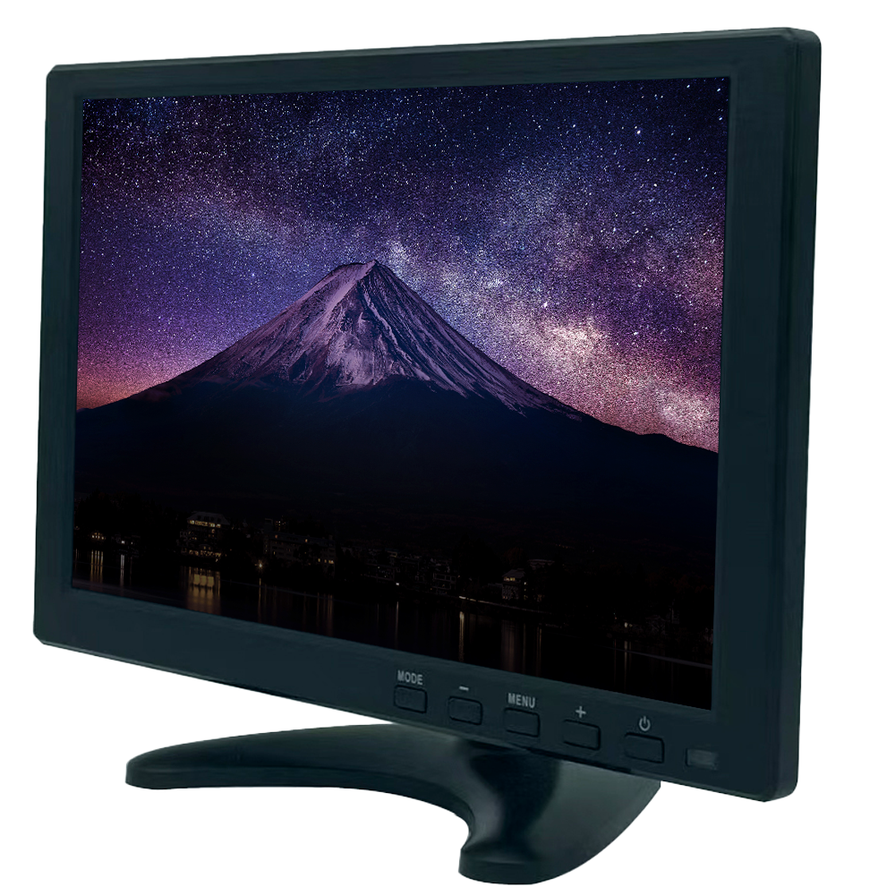 (SF-MNT10BNC-V2) Écran SAFIRE LED 10" - Conçu pour la vidéosurveillance - Format 16:9 - VGA, HDMI, BNC loop et audio - Résolution 1280x800 - Hauts-parleurs intégrés