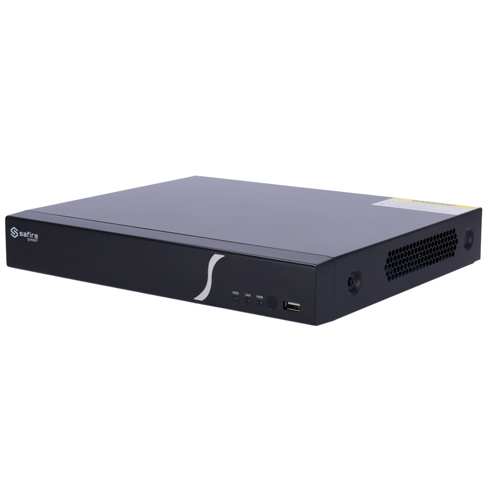 (SF-NVR6104-B2) Safire Smart - Enregistreur NVR pour caméras IP gamme B2 - 4CH vidéo / Compression H.265+ - Résolution jusqu'à 8Mpx / Bande passante 80Mbps - Sortie HDMI 4K et VGA / 1HDD - Détection des visages / Recherches intelligentes