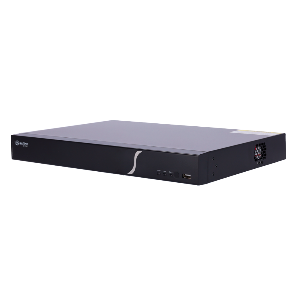(SF-NVR6232A-B2) Safire Smart - Enregistreur NVR pour caméras IP gamme B2 - 32CH vidéo / Compression H.265+ - Résolution jusqu'à 8Mpx / Bande passante 192Mbps - Sortie HDMI 4K et VGA / 2HDDs - Recherches intelligentes