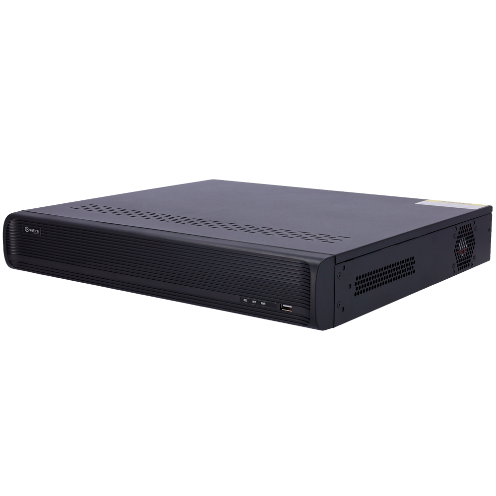 (SF-NVR6432A-B2) Safire Smart - Enregistreur NVR pour caméras IP gamme B2 - 32CH video | Compression H.265+ - Résolution jusqu'à 8Mpx | Bande passante 192Mbps - Sortie HDMI 4K et VGA 4HDDs - Recherches intelligentes