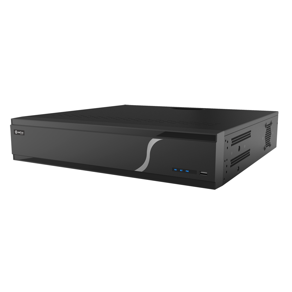 (SF-NVR8832A-B2) Safire Smart - Enregistreur NVR pour caméras IP gamme B2 - 32CH vidéo / Compression H.265S / 8HDD - Résolution jusqu'à 12Mpx / Bande passante 320 Mbps - HDMI 4K, HDMI Full HD et VGA / Dewarping Fisheye - Reconnaissance faciale, métadonnées vidéo