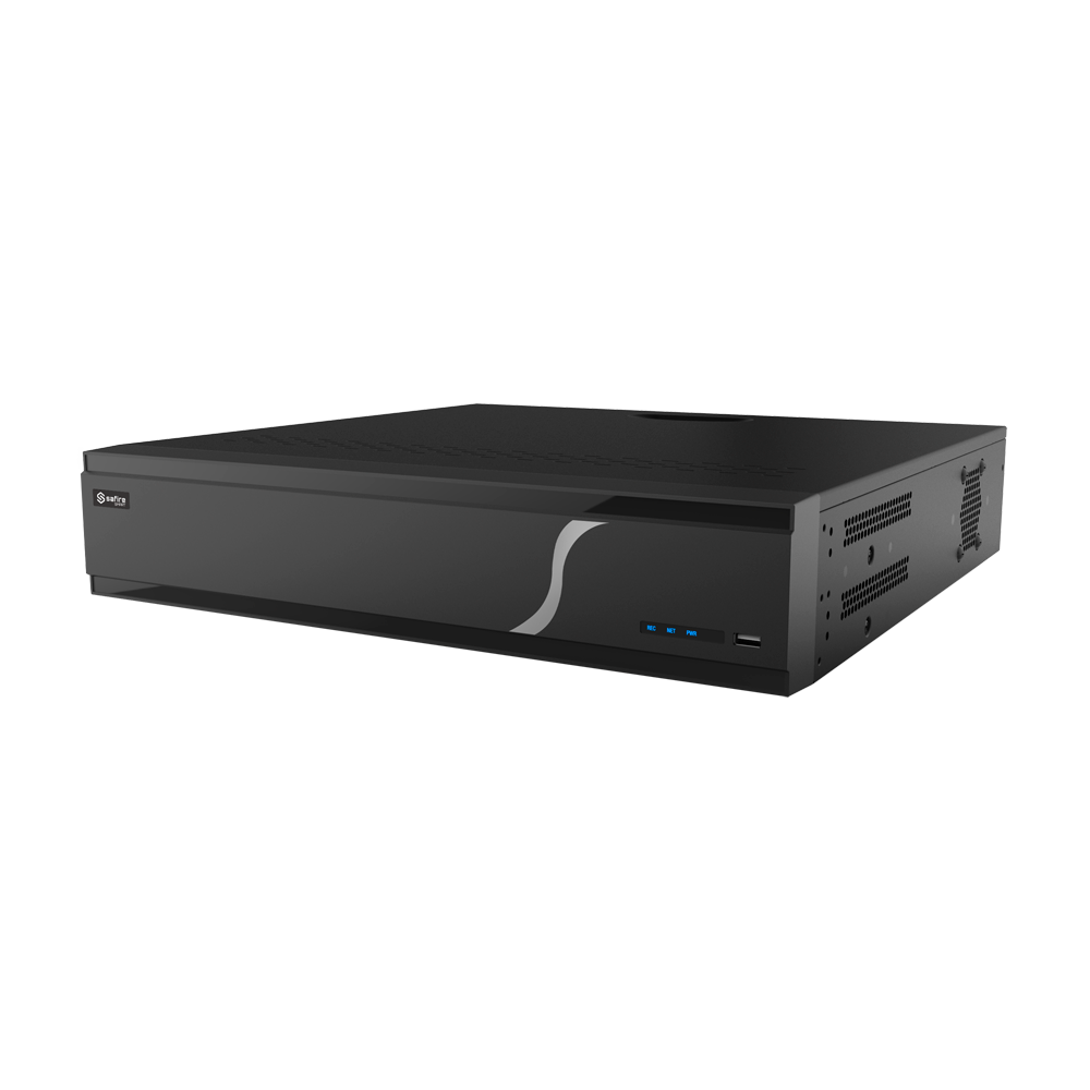 (SF-NVR8864A-A3) Safire Smart - Enregistreur NVR pour caméras IP gamme A3 - 64CH vidéo / Compression H.265S / 8HDD - Résolution jusqu'à 16Mpx / Bande passante 640Mbps - HDMI jusqu'à 8K et VGA / Dewarping Fisheye - Reconnaissance faciale, métadonnées vidéo