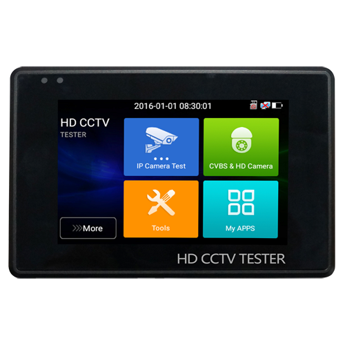 (SF-TESTER-ARM-5N1-4K) Testeur CCTV multifonctionnel de poignet - Prend en charge les caméras HDTVI, HDCVI, AHD, CVBS et IP - Résolution du testeur jusqu'à 4K - Écran LCD couleur 4" - Batterie intégrée de 2400mA - Manipulation facile