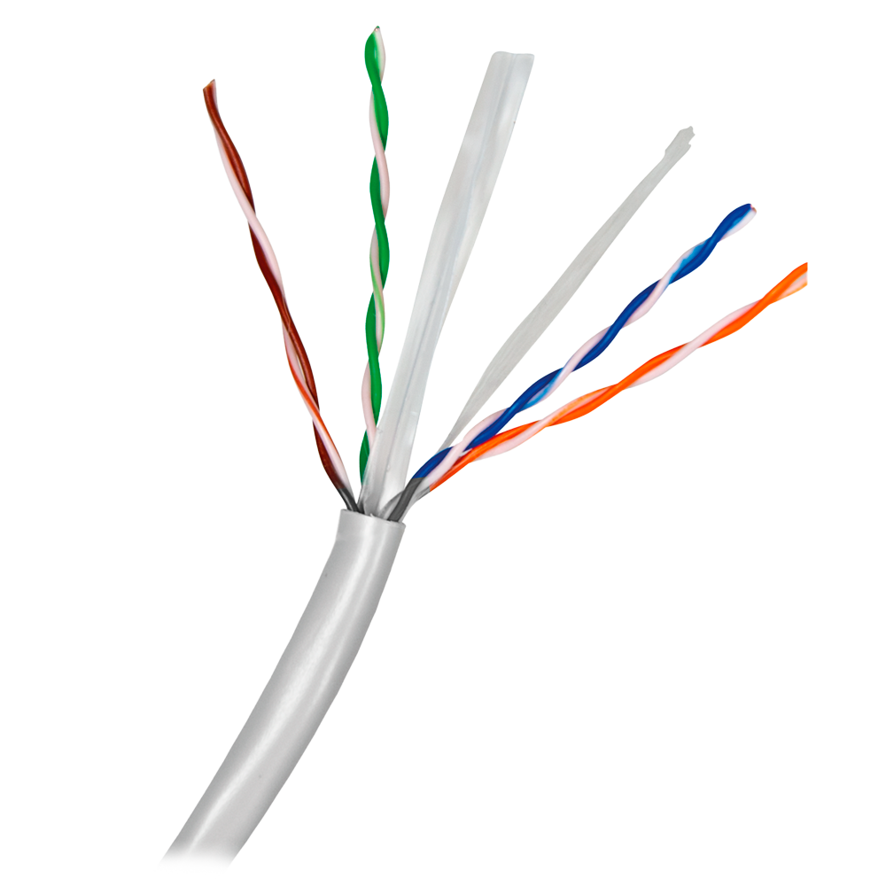 (SF-UTP6-100-23AWG-G) Catégorie 6 de câble UTP Safire - Conducteur CCA - Diamètre 23 AWG-0,58mm - Conforme au 90m test Fluke - Enveloppe extérieure en PVC - Livré en boîte de 100m / Couleur grise