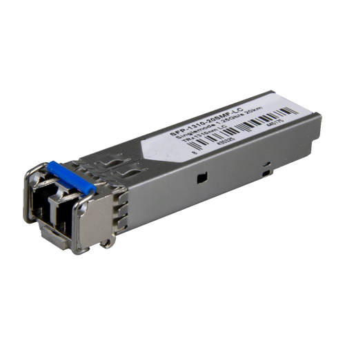 (SFP-1310-20SMF-LC) Module émetteur-récepteur SFP - TRx 1310 nm - Fibre monomode - Connecteur LC duplex UPC - Maximum 20 km - 1.25Gb/s - 1000Base-LX
