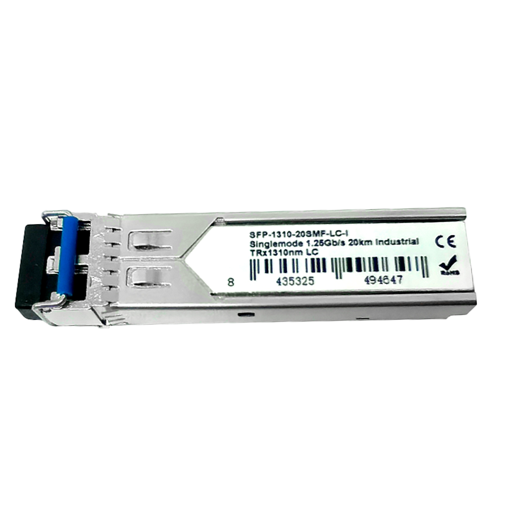 (SFP-1310-20SMF-LC-I) Module émetteur-récepteur SFP industriel - TRx 1310 nm - Fibre monomode - Connecteur LC duplex UPC - Maximum 20 km - 1.25Gb/s - 1000Base-LX