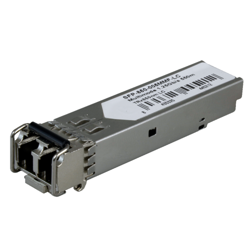 (SFP-850-005MMF-LC) Module émetteur-récepteur SFP - TRx 850 nm - Fibre multimode - Connecteur Duplex LC - Max 550 m - 1.25Gb/s - 1000Base-SX