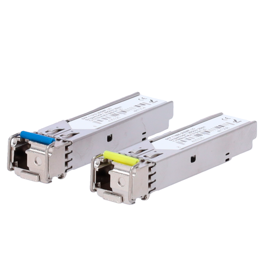(SFP-TR1513-20SMF-LC) Paire de modules émetteurs-récepteurs SFP - Tx 1550/1310 nm Rx 1310/1550 nm - Fibre monomode - Connecteur LC Simplex - BiDi - Maximum 20 km - 1.25Gb/s - 1000Base-LX
