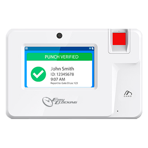 (SK-T200) Contrôle de la présence de PoE - Empreinte digitale, carte EM et PIN - 1.000 utilisateurs | 1.000.000 registres - 4.3" Écran tactile TFT : TCP/IP, Wi-Fi et USB - Soft. Présence: EasyClocking