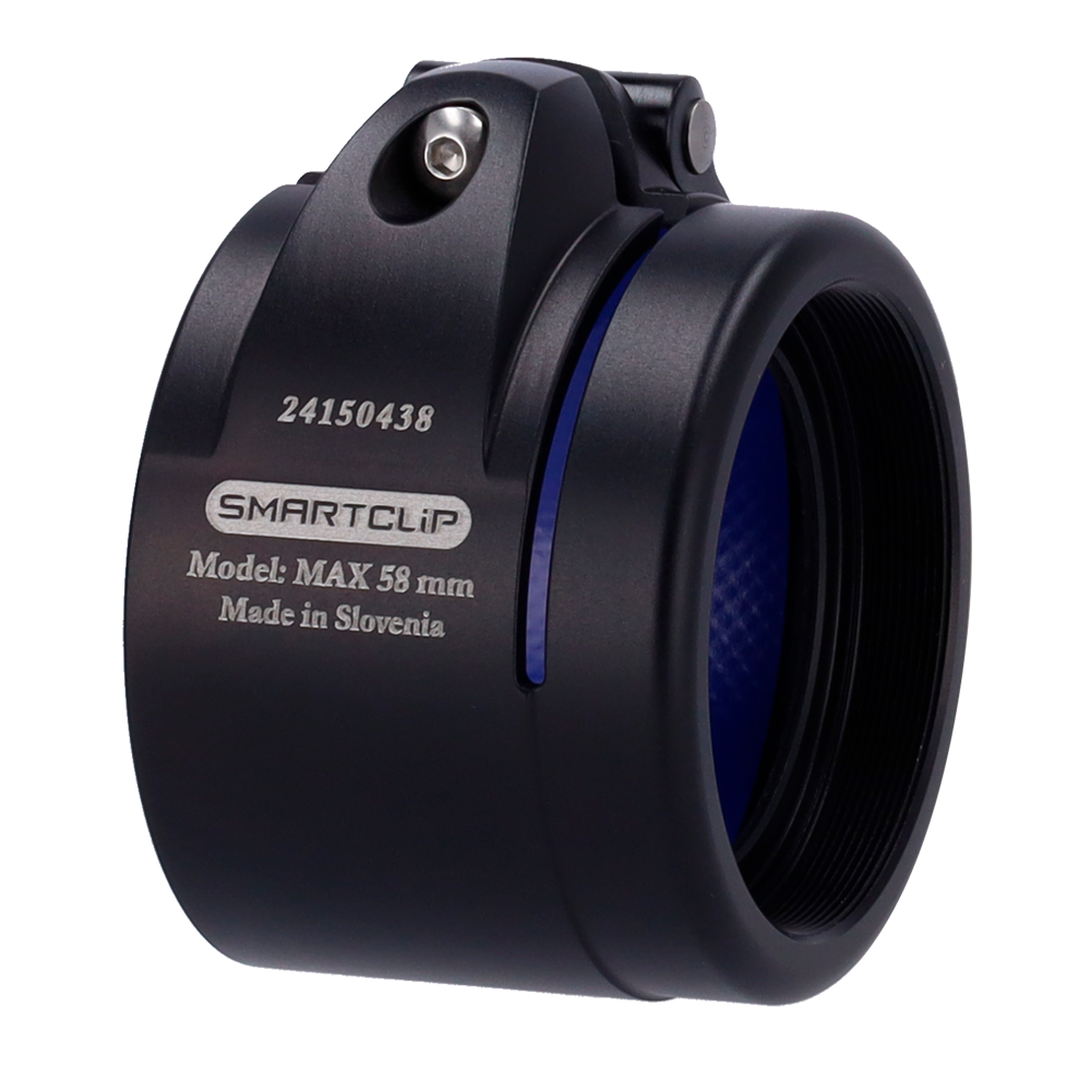 (SMARTCLIP-HUNT-ADAPTER58) Adaptateur thermique à clipser - Fil M52x0.75 - Taille 58 mm - Aluminium - Noir