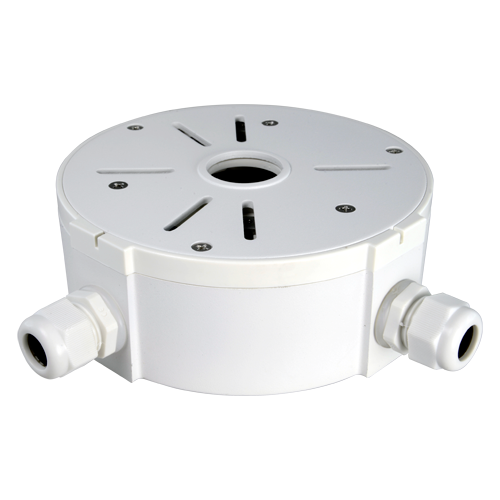 (SP805) Boite de connexions - Pour caméras bullet ou dômes - Convient pour une utilisation en extérieur - Installation dans un plafond ou un mur - Passe câbles / Multiples orifices - Couleur blanche