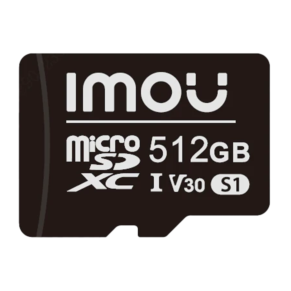 (ST2-512-S1-IMOU) Carte mémoire Micro SD classe Imou 10 512GB - Compatible avec les caméras de surveillance - Classe 10 / V30 - Utilisation à l'intérieur - Matière plastique - Installation facile