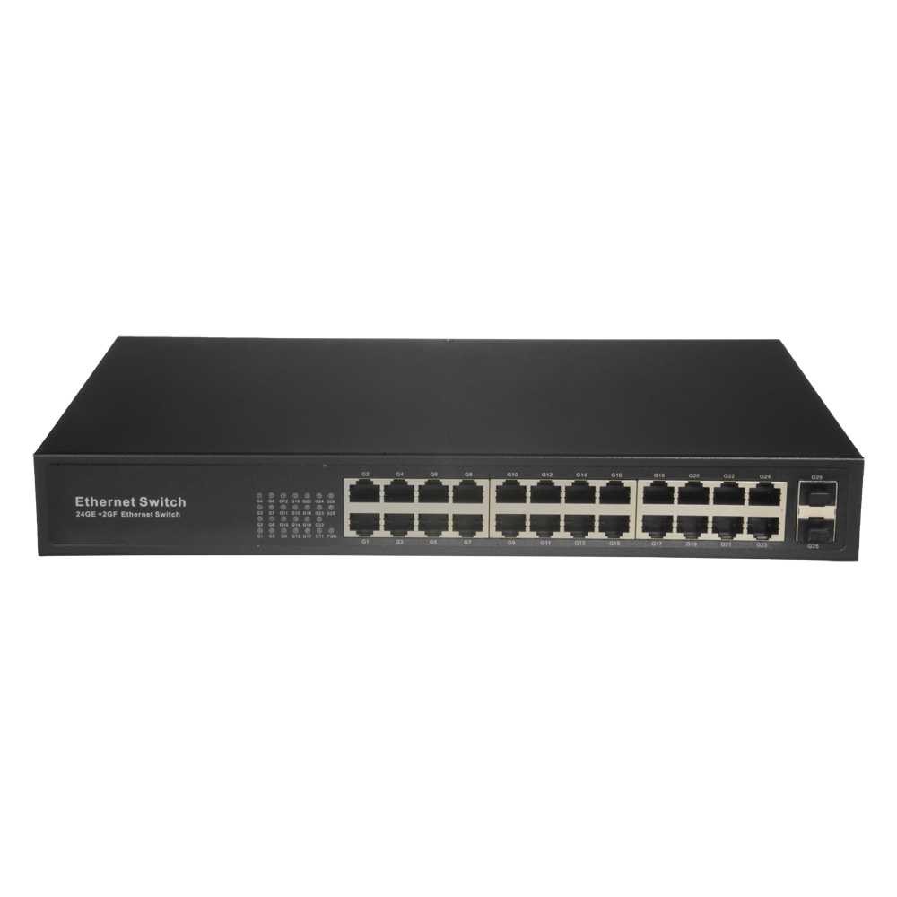 (SW2624GT-2GF) Switch - 24 ports RJ45 + 2 SFP GIGA - Vitesse des ports 10/100/1000 Mbps - Maximum 20W - Plug &amp; Play - Technologie d'économie d'énergie