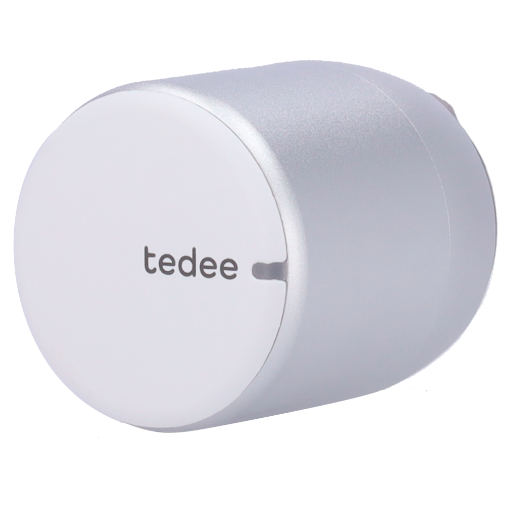 (TEDEE-PRO-S) Cerradura girallaves inteligente BLE - Invisible desde el exterior | Tamaño reducido - Instalación sin manipular la puerta - Apta cilindro TEDEE-CYLINDER-HPLUS-x - Usuarios invitados y reportes de acceso - APP Tedee | Batería LiPo integrada