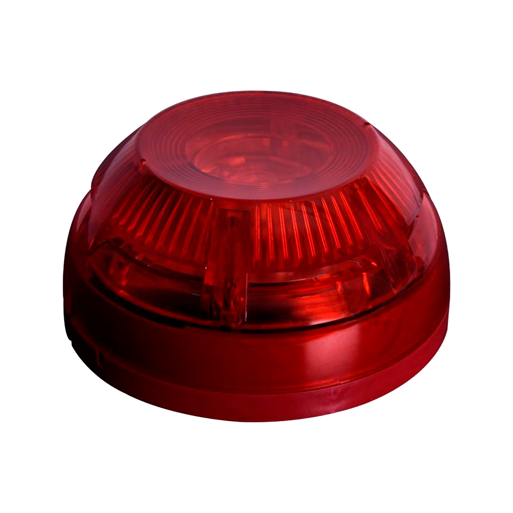 (TFS-3192-R) Sirène d'incendie intérieure câblée - Certifié EN54-3 et EN54-23 - Puissance sonore 100 dB a 1 m - Flash LED - Base basse pour une installation facile - Alimentation 24~28 VDC