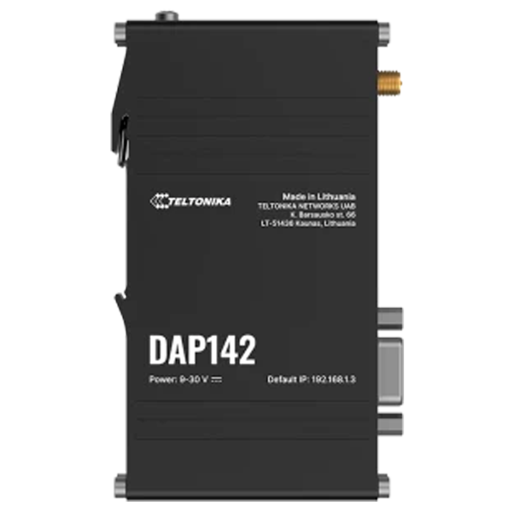 (TK-DAP142) Point d'accès industriel Teltonika - 2 ports Ethernet RJ45 Fast Ethernet - Port série RS232 - Wi-Fi 802.11b/g/n 2.4GHz - Boîtier en aluminium