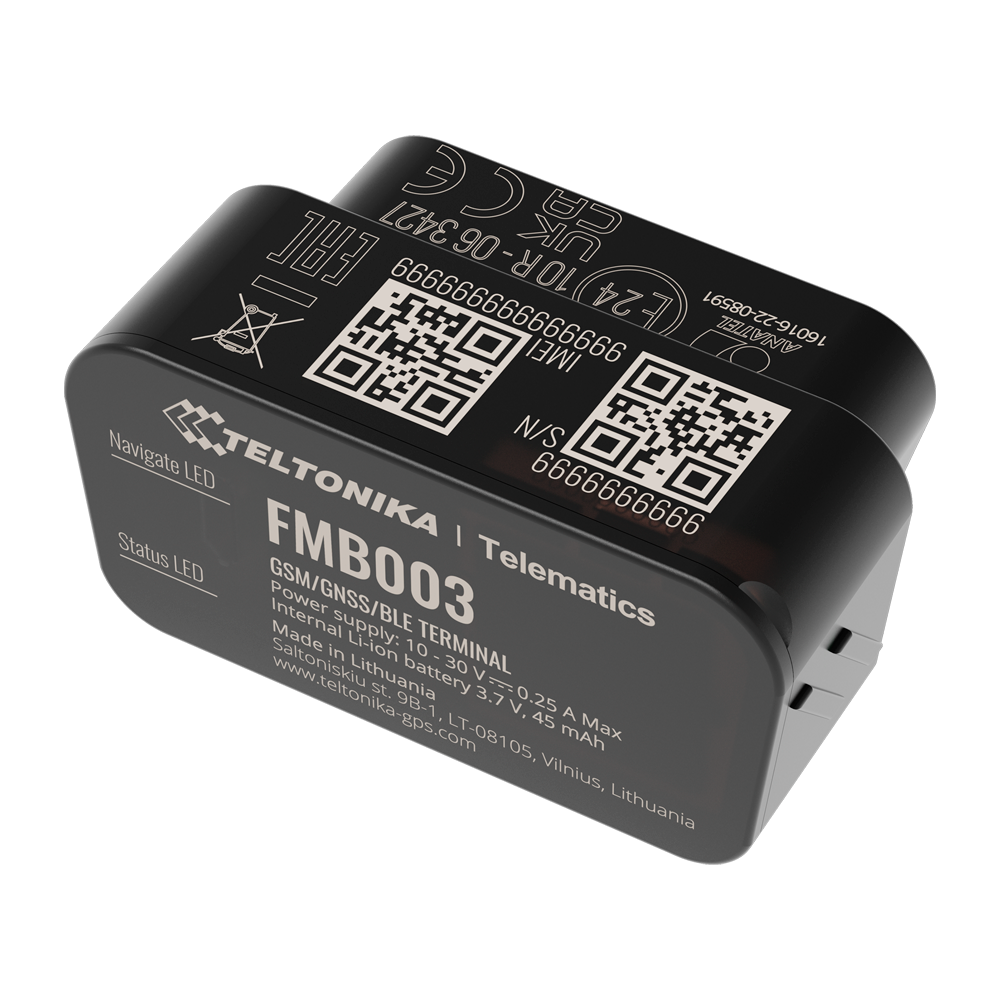 (TK-FMB003) Tracker Plug &amp; Play pour véhicules - Connexion OBD - Installation rapide et accessible - 2G et BLE pour TK-EYE - Nano-SIM - Lecture des paramètres OEM