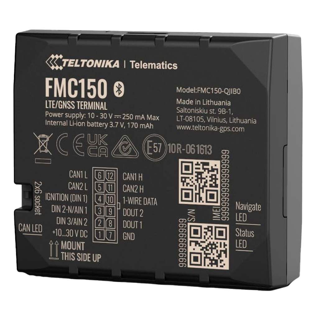 (TK-FMC150) Tracker avancé pour véhicules - Connexion du câblage interne - Installation dissimulée sous le tableau de bord - 4G et BLE pour TK-EYE - Micro-SIM - Entrées et sorties D/A | Lecture du bus CAN