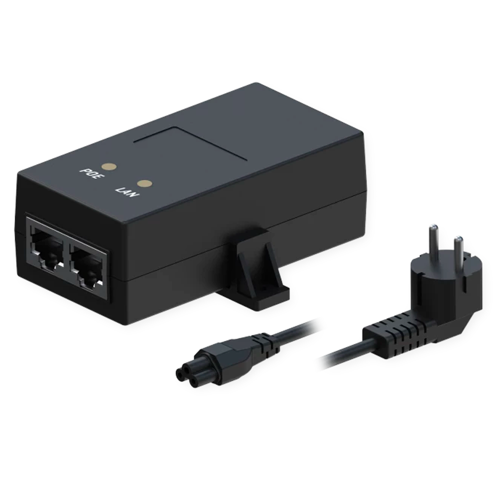 (TK-PR323EUB) Injecteur PoE passif - Entrée/Sortie RJ45 10/100 Mbps - 24V 1A - Distance maximale 100 m - Compatible avec TK-PR1IC860 et TK-PR1ICC60 - Stabilisé et protégé