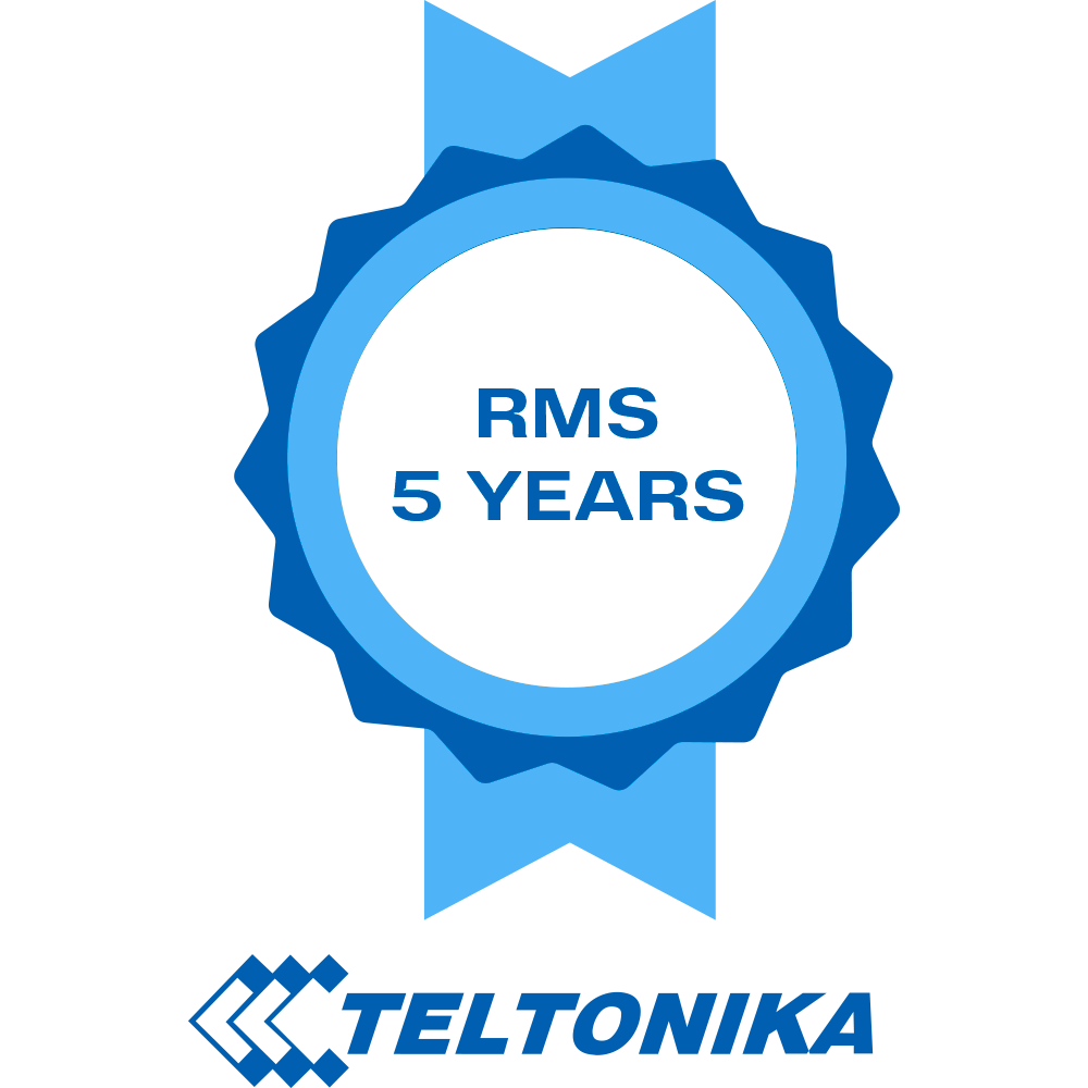 (TK-RMS-5Y) Licences de la plateforme Teltonika RMS - Pack de 5 années de licence - Surveillance à distance des dispositifs Teltonika - Configuration à distance du routeur Teltonika - Gestion Telnet / SFTP / SSH / HTTP / HTTPS - 1 licence permet de gérer 1 dispositif - 5 années