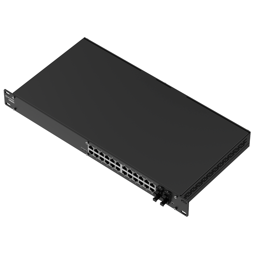 (TK-SWM281) Teltonika Switch Gestionable Capa 3 - 24 puertos Gigabit+ 4 SFP Gigabit - DHCP/VLAN/STP/RSTP/MRP/ACL/QoS/SNMP - Licencia de gestión RMS  ( 2 años incluidos ) - Enrackable